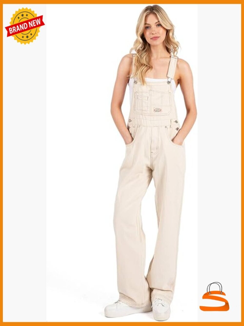 Wide-Leg Canvas Overalls - Lightweight Summer Denim Style